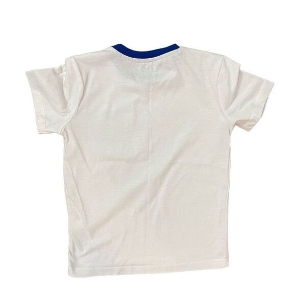 Reebok Boy’s White Blue Logo Cotton Blend Crewneck Short Sleeve Tee Size 6 - Picture 7 of 10